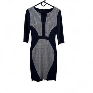 Classic Long Sleeve Herringbone Dress